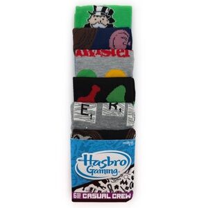 Hasbro Games Crew Socks Mens Womens Monopoly Scrabble Operation Mr. Potato Head